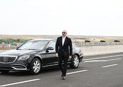 Prezident İlham Əliyev Əhmədbəyli-Füzuli-Şuşa yolunun açılışında iştirak edib - FOTO