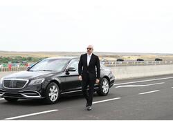 Prezident İlham Əliyev Əhmədbəyli-Füzuli-Şuşa yolunun açılışında iştirak edib - FOTO