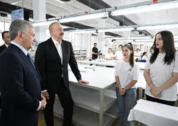 Azərbaycan və Özbəkistan prezidentləri Xankəndidəki “Businesstex JV” tikiş fabrikinin fəaliyyəti ilə tanış olublar - <span class="color_red">VİDEO - FOTO</span>