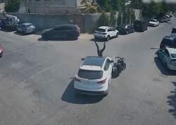 Motosikletçiyə yol vermədi, qəzaya səbəb oldu - <span class="color_red">VİDEO</span>