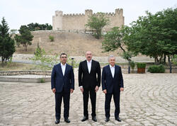 Azərbaycan, Özbəkistan və Qırğızıstan prezidentləri Ağdamda Şahbulaq qalasında olublar - <span class="color_red">FOTO</span>
