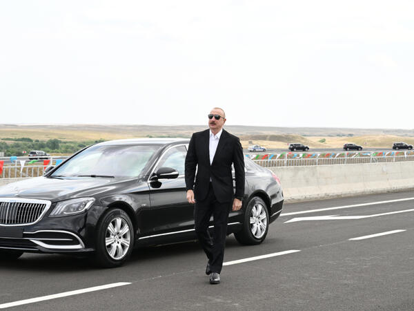 Prezident İlham Əliyev Əhmədbəyli-Füzuli-Şuşa yolunun açılışında iştirak edib - FOTO