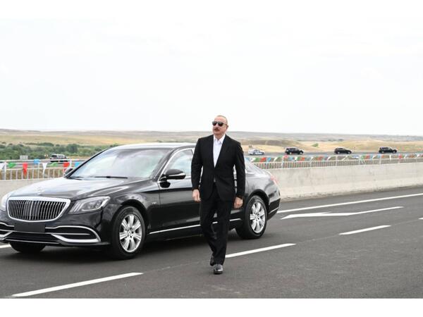 Prezident İlham Əliyev Əhmədbəyli-Füzuli-Şuşa yolunun açılışında iştirak edib - FOTO