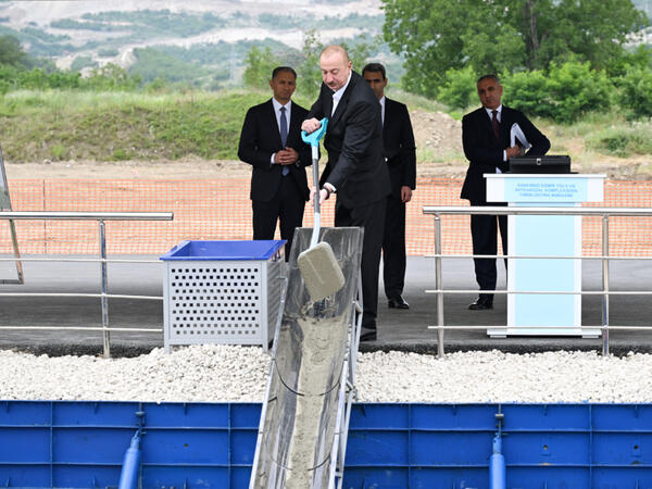 Xankəndi Dəmir Yolu və Avtovağzal Kompleksinin təməli qoyulub - FOTO