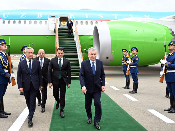 Özbəkistan Prezidenti Şavkat Mirziyoyev Füzuli rayonuna səfərə gəlib