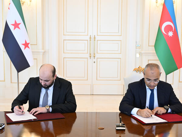 SOCAR ilə Suriya Ərəb Respublikası Hökuməti arasında Anlaşma Memorandumu imzalandı
