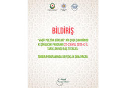 Vaqif Poeziya Günlərinin tarixi dəyişdirilib