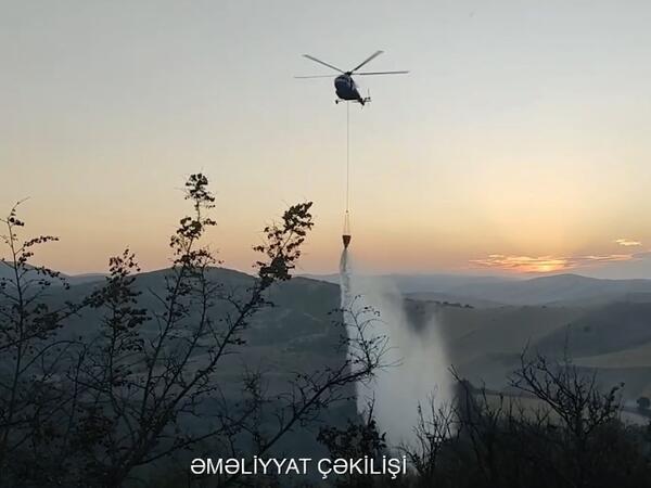 Cəlilabaddakı yanğın məhdudlaşdırıldı - <span class="color_red">yenilənib - VİDEO</span>