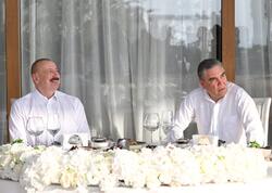 İlham Əliyev və Qurbanqulu Berdiməhəmmədov birgə nahar ediblər