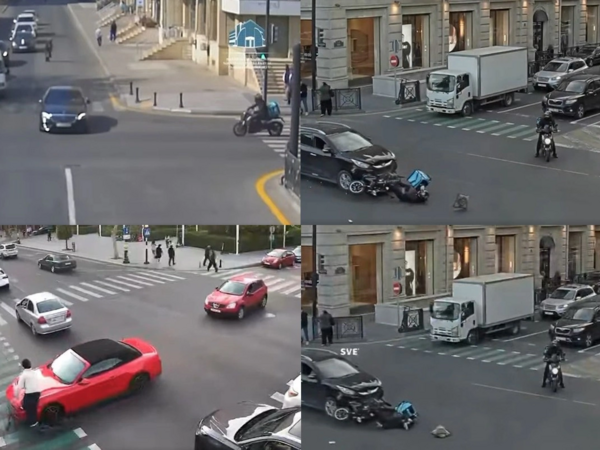 Azərbaycanda mopedlərin iştirakı ilə baş verən ağır qəzaların ANBAAN GÖRÜNTÜLƏRİ