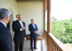 İlham Əliyev və Qurbanqulu Berdiməhəmmədov Şuşada Mehmandarovların malikanə kompleksində olublar - FOTO