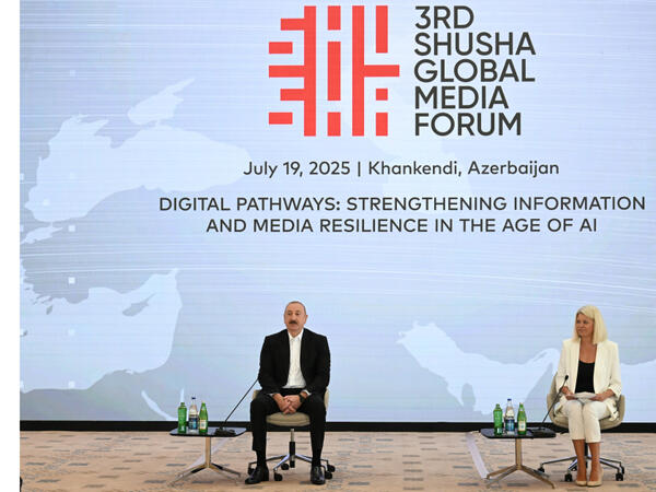 III Şuşa Qlobal Media Forumu keçirilir,  İlham Əliyev tədbirdə iştirak edir - FOTO