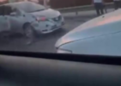 Bakıda lüks avtomobil taksi ilə toqquşdu - <span class="color_red">VİDEO</span>