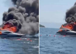 Türkiyədə içərisində 12 nəfərin olduğu kater yanır - <span class="color_red">FOTO</span>