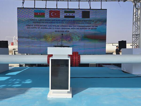 Azərbaycan qazının Suriyaya ixracı ilə bağlı Türkiyədə açılış mərasimi keçirilir - FOTO