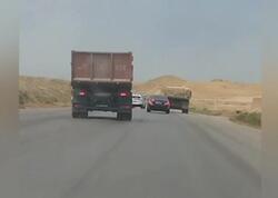 Yollarda təhlükə yaradan “Kamaz” sürücüsü inzibati qaydada həbs edildi - <span class="color_red">VİDEO</span>
