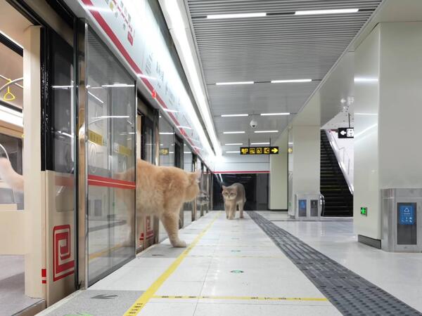 Pişiklər üçün metro inşa etdi - VİDEO