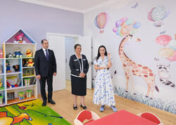 Leyla Əliyeva Şamaxıda inşa olunan körpələr evi-uşaq bağçalarının açılışında iştirak edib - <span class="color_red">FOTO</span>