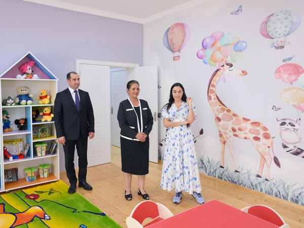 Leyla Əliyeva Şamaxıda inşa olunan körpələr evi-uşaq bağçalarının açılışında iştirak edib - <span class="color_red">FOTO</span>
