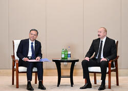 İlham Əliyev Tiencində &quot;China Energy Engineering Corporation Limited&quot; şirkətinin rəhbəri vəzifəsini icra edən Ni Cen ilə görüşüb - FOTO