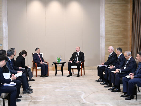 Prezident Tiencin şəhərində “CCCC” şirkətinin sədri ilə görüşüb - FOTO