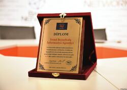 Trend İnformasiya Agentliyi Mətbuat Şurasının diplomu ilə təltif edilib - FOTO