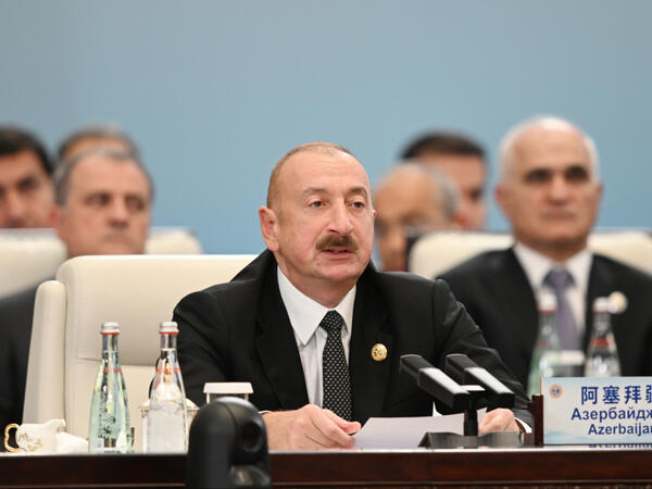 İlham Əliyev Tiencin şəhərində “ŞƏT plyus” formatında görüşdə çıxış edib - FOTO