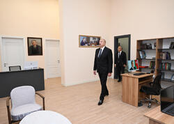 İlham Əliyev Səməd Vurğun adına Yaradıcılıq Evinin açılışında iştirak edib - FOTO