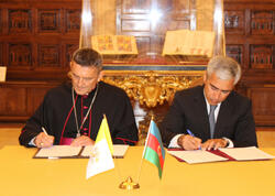 Heydər Əliyev Fondu ilə Vatikan Apostol Kitabxanası və Apostol Arxivi arasında memorandum imzalanıb - FOTO