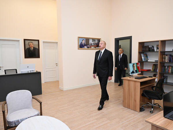 İlham Əliyev Səməd Vurğun adına Yaradıcılıq Evinin açılışında iştirak edib - FOTO