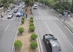 Bakıda keçiddən keçən piyadanı maşın vurub - VİDEO