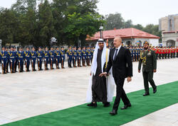 Birləşmiş Ərəb Əmirliklərinin Prezidentinin Şuşada rəsmi qarşılanma mərasimi olub - FOTO