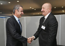 İlham Əliyev Yunanıstanın Baş naziri ilə görüşüb - <span class="color_red">FOTO</span>