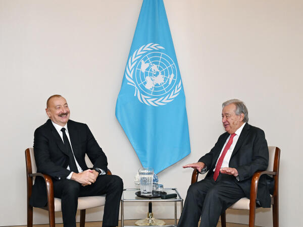 İlham Əliyev Antonio Quterreş ilə görüşüb - <span class="color_red">FOTO</span>