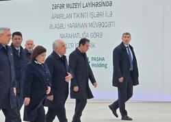 Dövlət və hökumət rəsmiləri Zəfər parkını ziyarət edirlər - FOTO