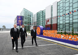 Prezident Yevlax Olimpiya İdman Kompleksinin açılışında iştirak edib - FOTO