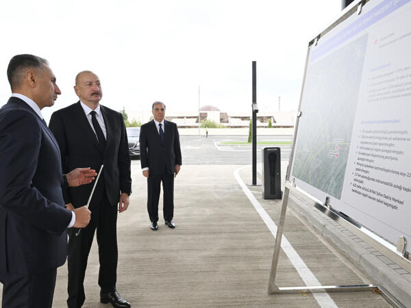 Prezident “BakuBus” MMC-nin Gəncə Avtoparkının açılışında iştirak edib - FOTO