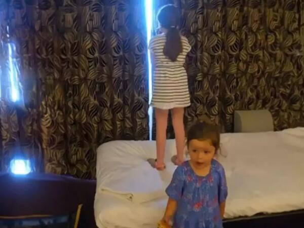 Otel pərdəsini açanda gördükləri mənzərə hamını mat qoydu - <span class="color_red">VİDEO</span>