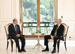 İlham Əliyev Qəbələdə Ersin Tatar ilə görüşüb - FOTO