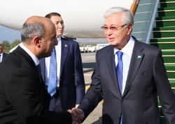 Tokayev Azərbaycana səfərə gəlib - FOTO