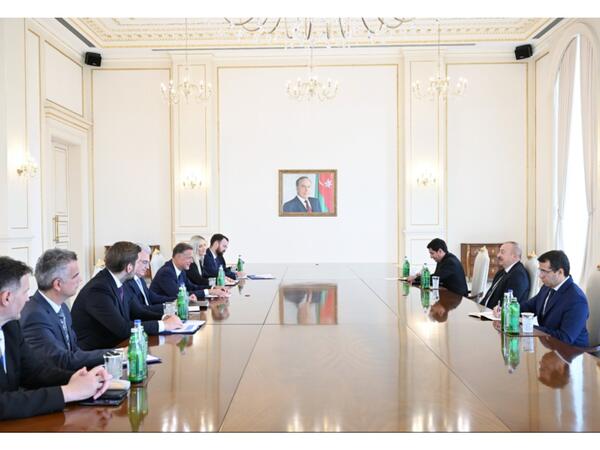 Prezident Xorvatiya parlamentinin nümayəndə heyətini qəbul edib - FOTO