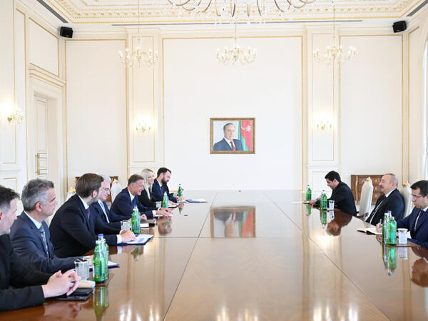 Prezident Xorvatiya parlamentinin nümayəndə heyətini qəbul edib - FOTO