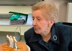 105 yaşlı qadın ad gününü işdə qeyd etdi - VİDEO
