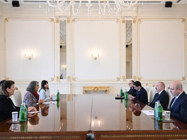 İlham Əliyev Anaklaudia Rossbaxı qəbul edib - FOTO