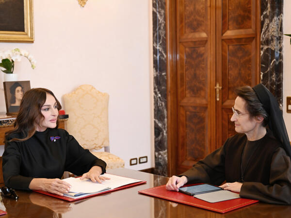 Mehriban Əliyevanın Vatikan şəhər-dövlətinin qubernatorluğunun prezidenti ilə görüşü olub - <span class="color_red">FOTO</span>