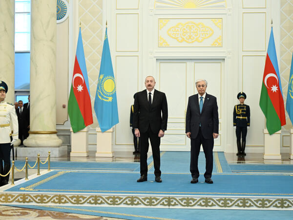 İlham Əliyevin rəsmi qarşılanma mərasimi keçirilib - FOTO