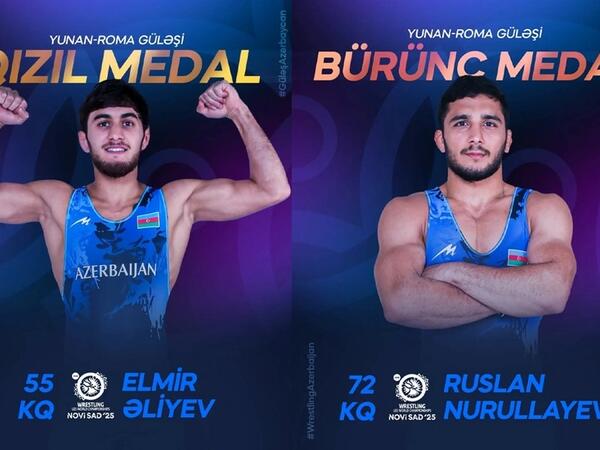 Güləşçilərimiz dünya çempionatında 1 qızıl, 1 bürünc medal qazandılar