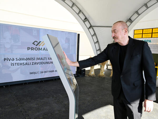 İmişlidə “Promalt” MMC-nin arpa emalı müəssisəsi istifadəyə verilib - FOTO