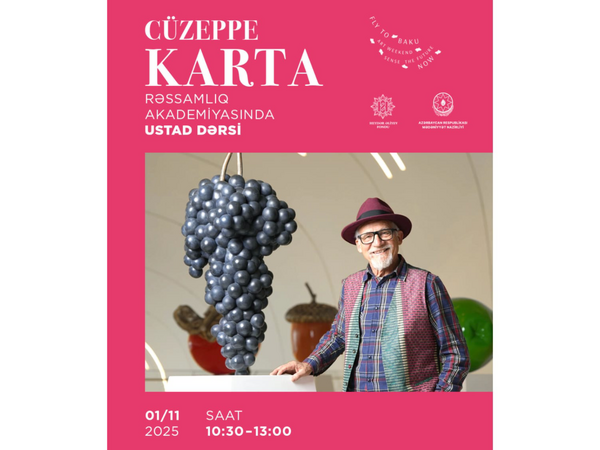 İtaliyalı heykəltəraş Cüzeppe Kartanın gənc rəssamlara ustad dərsi olacaq