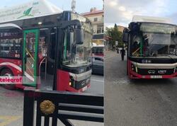 Sərxoş sərnişin avtobusun şüşəsini qırdı - <span class="color_red">FOTO</span>